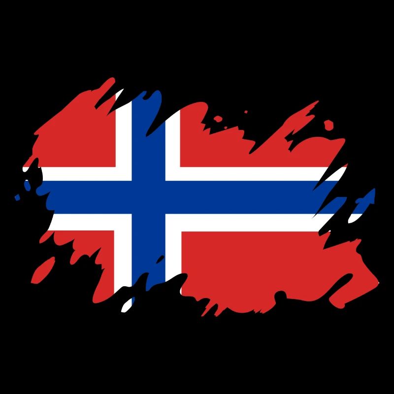 Norway flag paint blotch blotch vintage
