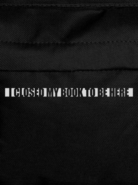 I closed my book