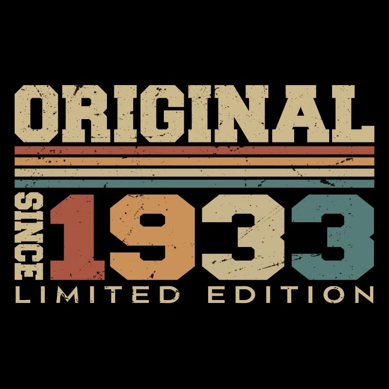 Original 1933 Rétro Cadeau 91 e Anniversaire 1933