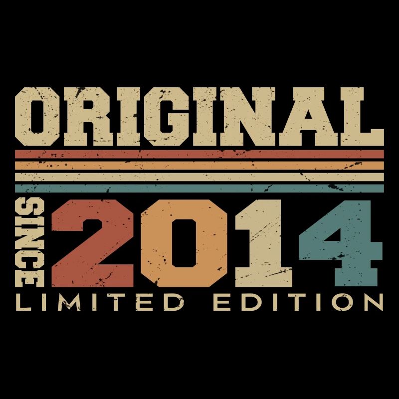 Original 2014 Rétro Cadeau 10e Anniversaire 2014