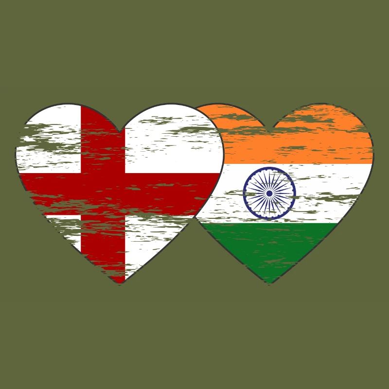 Drapeau de l’Angleterre et de l’Inde utilisé