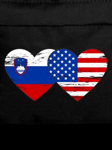 Slovenia USA flag heart used