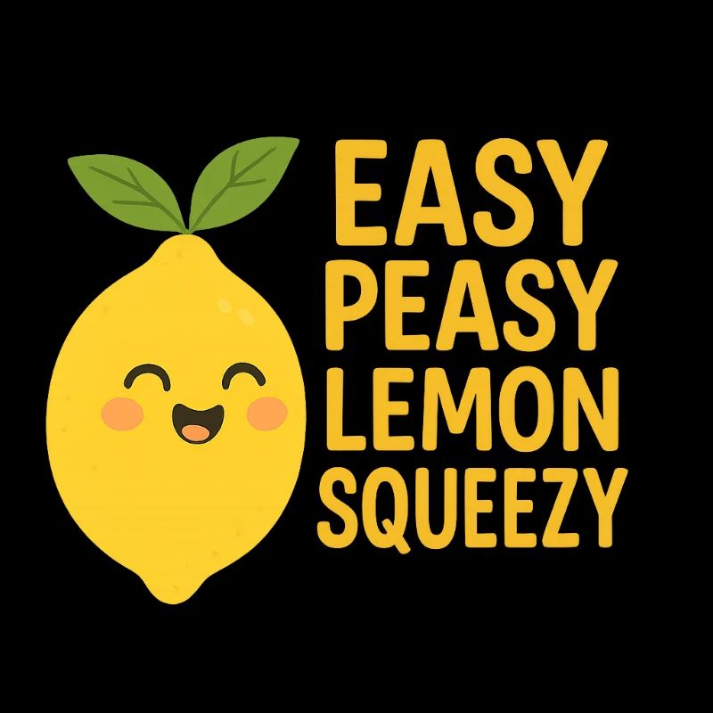 Cheerful lemon motifs with funny saying