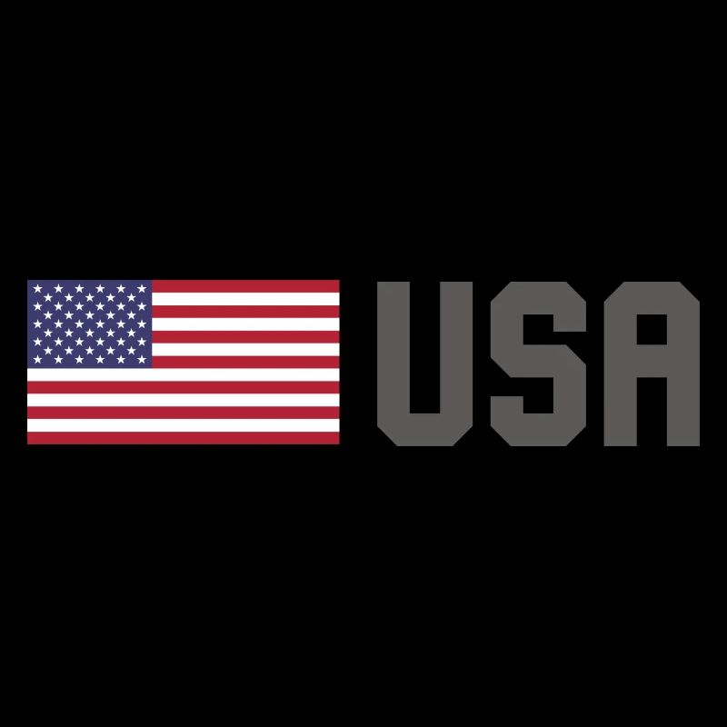 ÉQUIPE États-Unis Drapeau américain devant la police de caractères