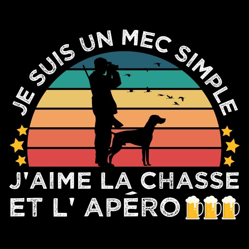 Chasse et apéro humour chasseur cadeau chasse cool