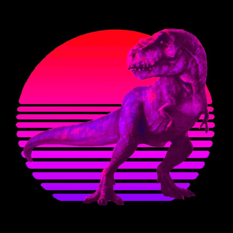 Retrowave Sunset avec TRex