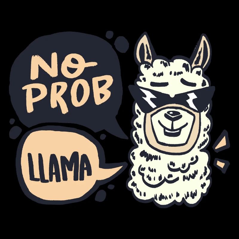 Lama Problem Alpaka Lustig Kamel no prob llama