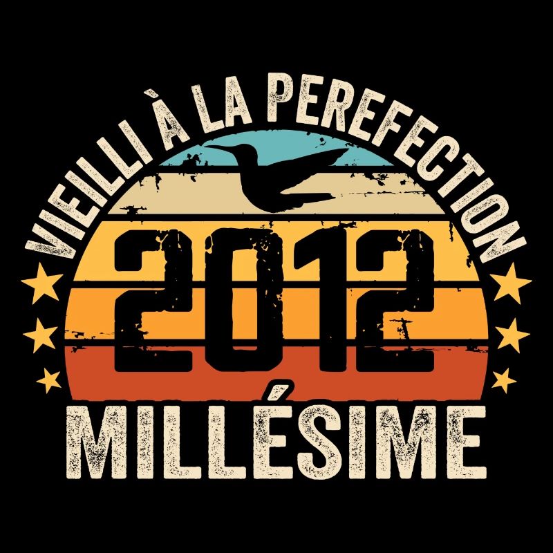 Millésime 2012 Cadeau D’anniversaire Rétro 2012