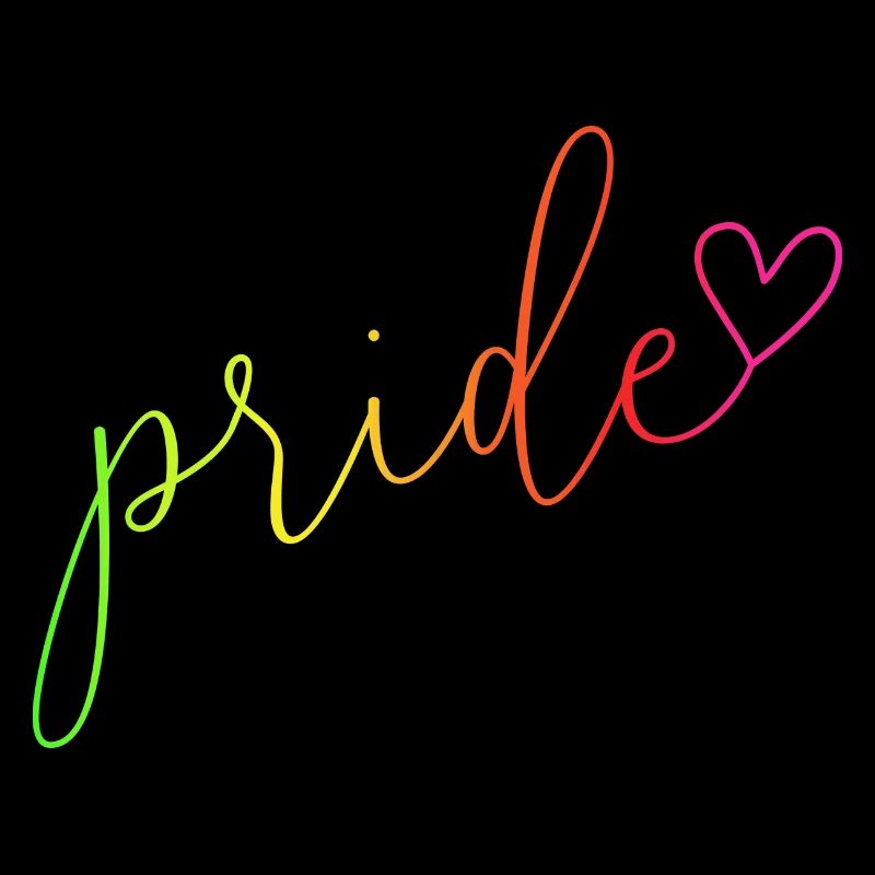 Pride Regenbogen Farben Schrift