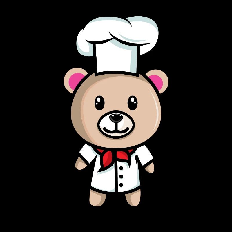 Sweet bear dressed as a cook super gift Kinde