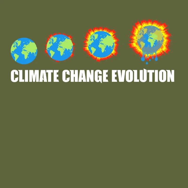 T-shirt drôle de conscience d'évolution de changement climatique