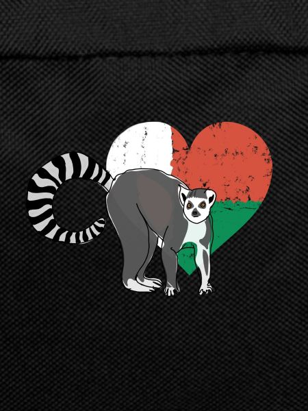 Madagascar lemur on Malagasy flag