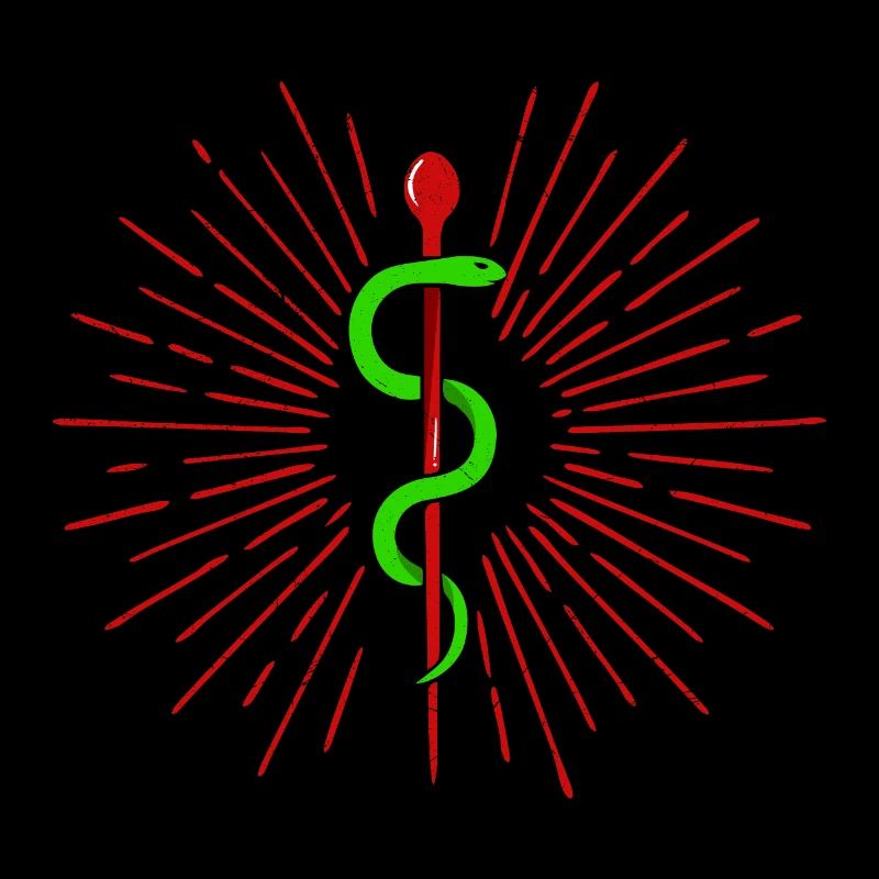 Symbol Asklepiosstab Doktor Geschenkidee