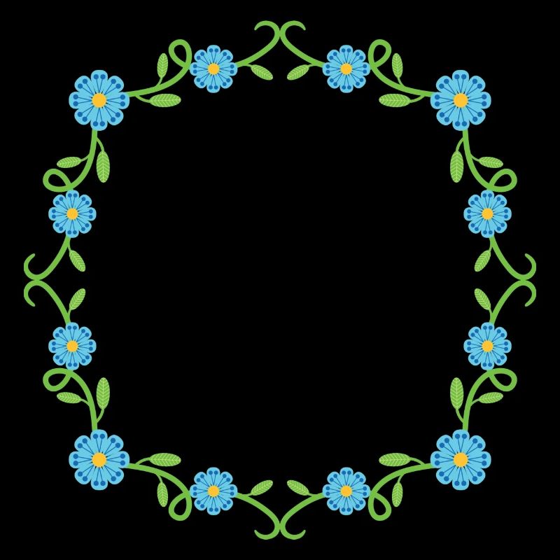 Flowers Wreath Frame