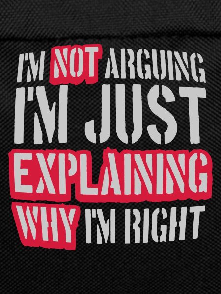I m not arguing