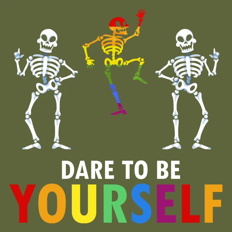 Osez être vous-même Awesome Skeleton Pride Designs
