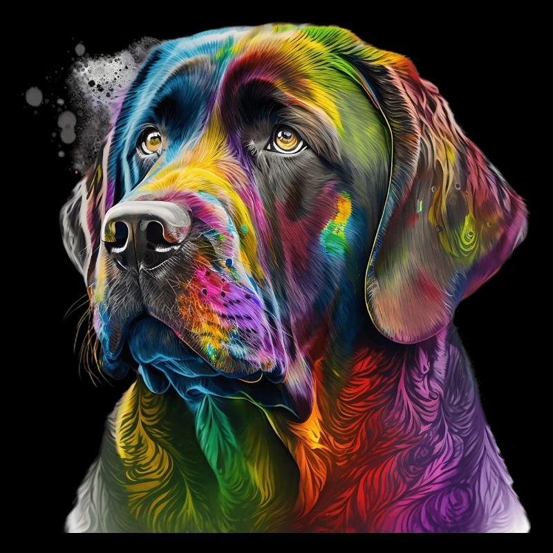 Chien coloré dans la conception d’art splash - pour tout le monde