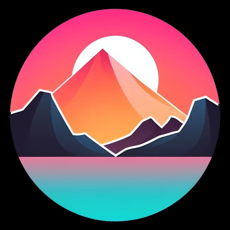 Mountain Landscape Geometric Art