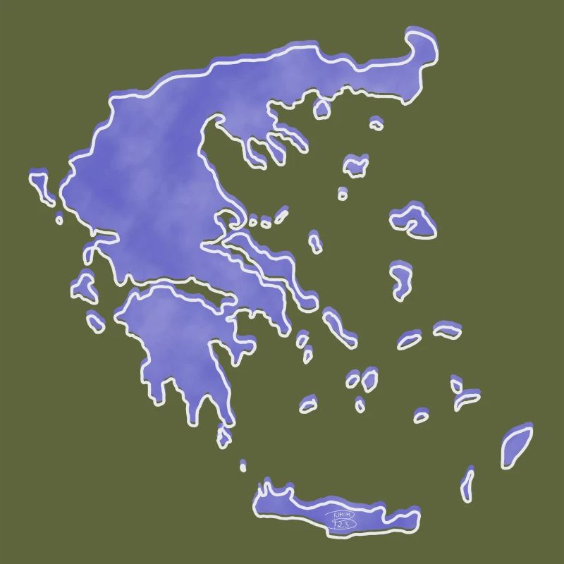 « Map », Boho Line Art Design, série « Grèce »