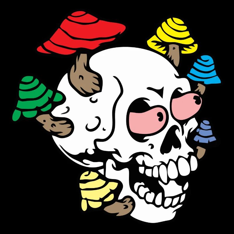 Trippy Skull Psychedelic