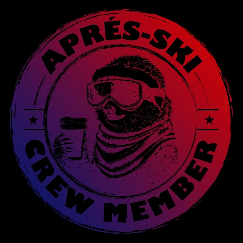 Sloth Après Ski Team Saying Colorful