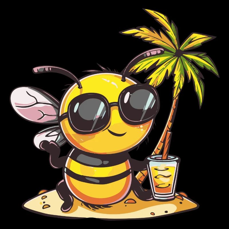 Bee Summer Beach Vacation