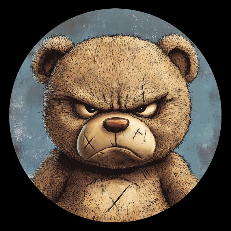 Grimmiger Teddy: Tough und einzigartig