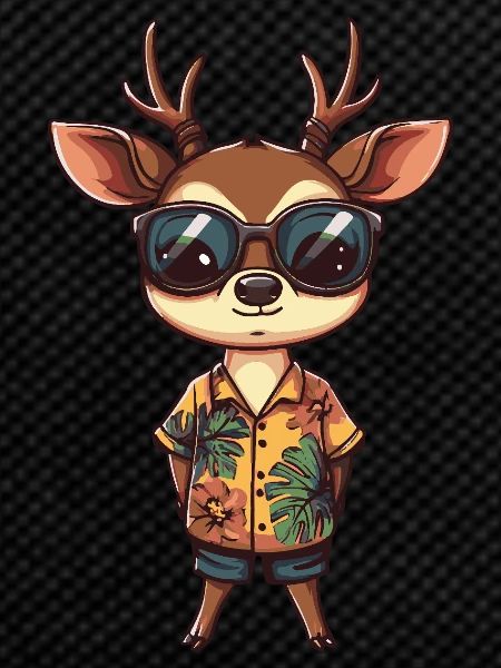 Deer Comic Cool Summer
