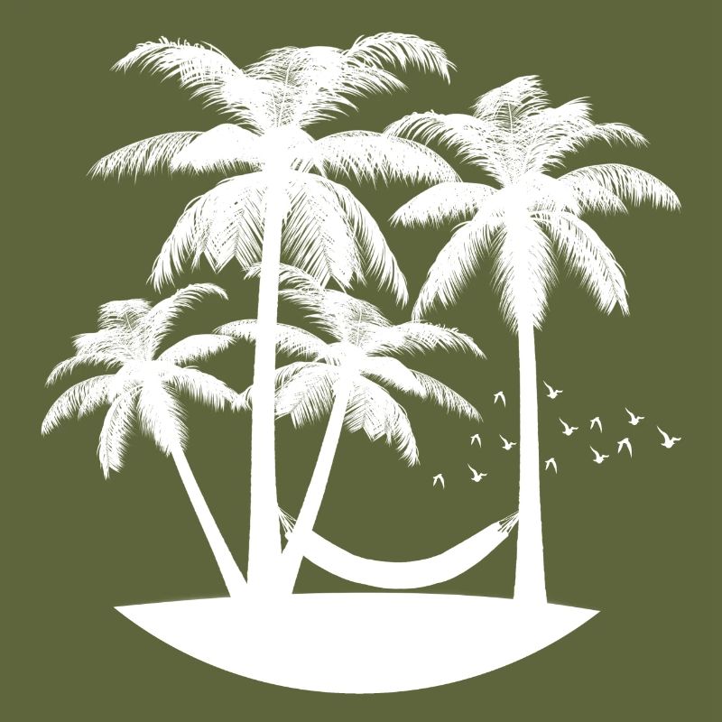 Palm trees hammock beach birds gift idea