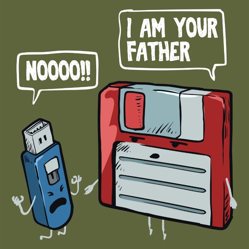 Diskette & USB Stick Geschenk für Computer Nerds