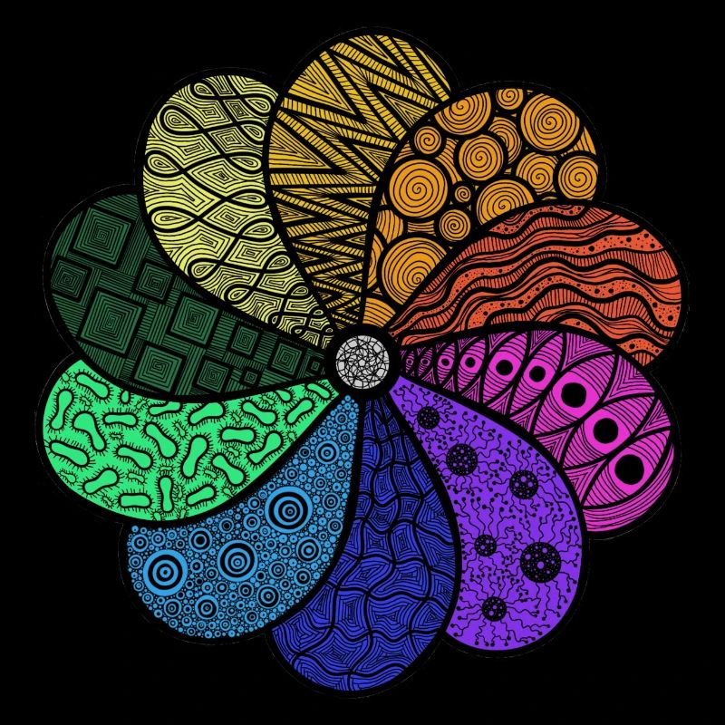 Zentangle Blume