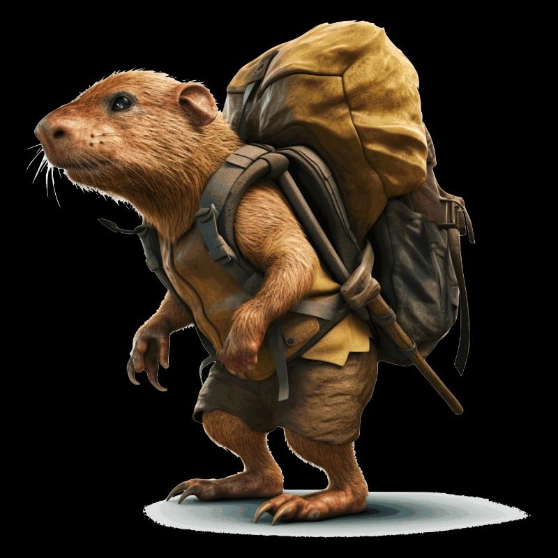 Mole rat is looking for the next adventure
