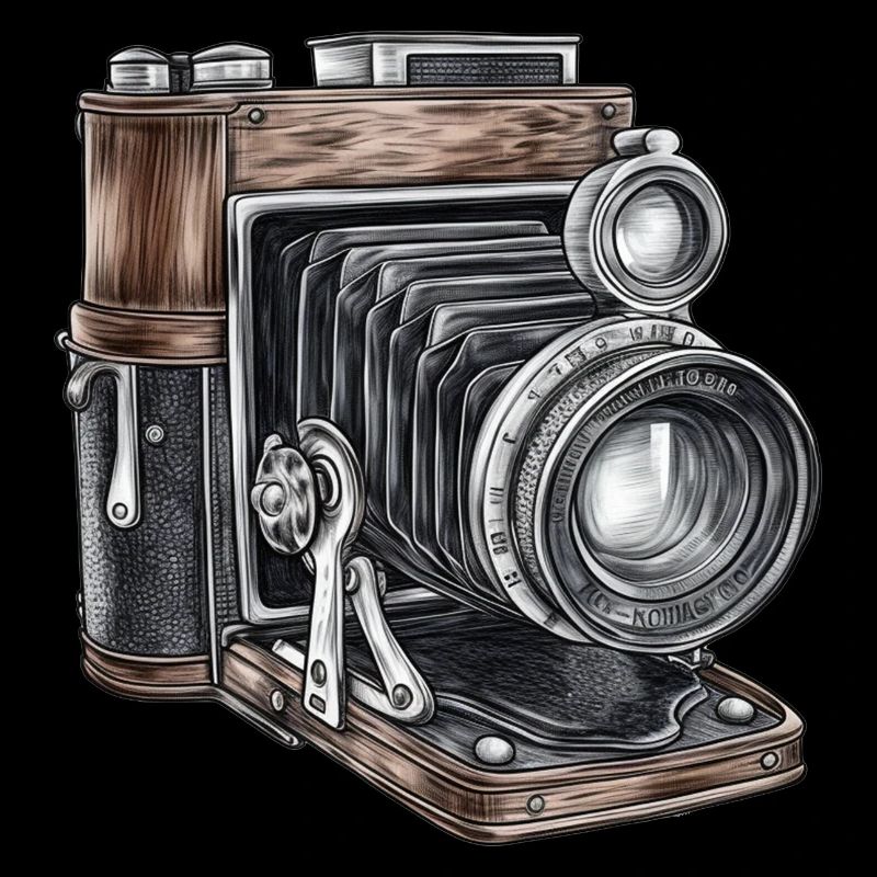 Dessin rétro de caméra