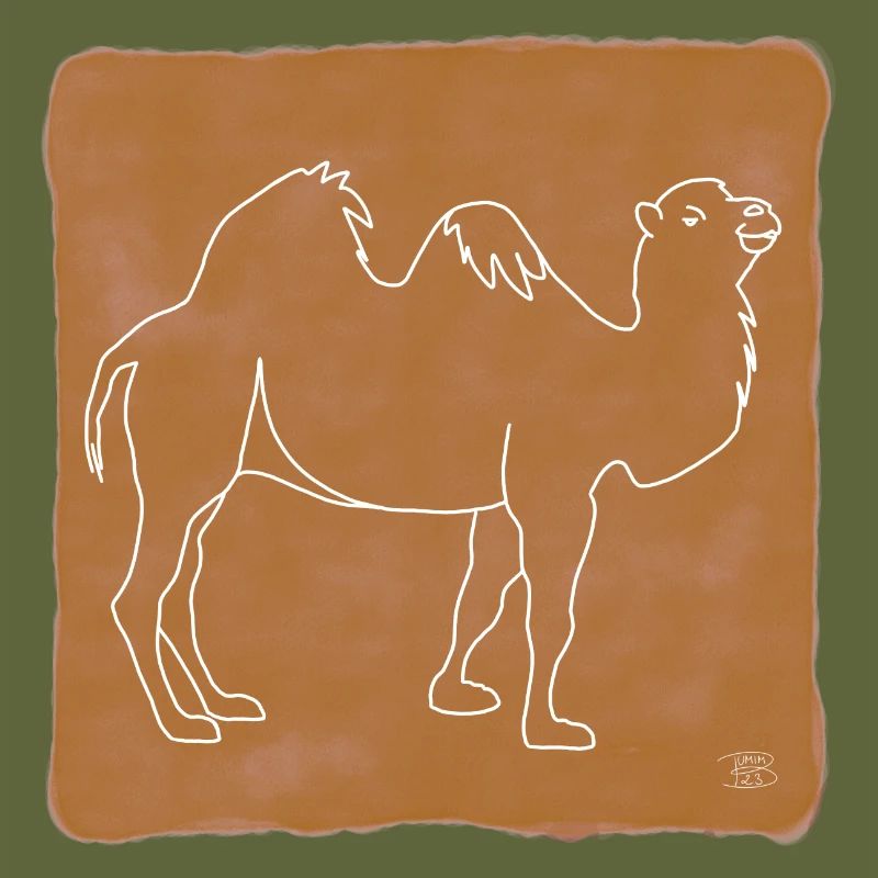 "Kamel", Boho Line Art Design, Serie "Desert"
