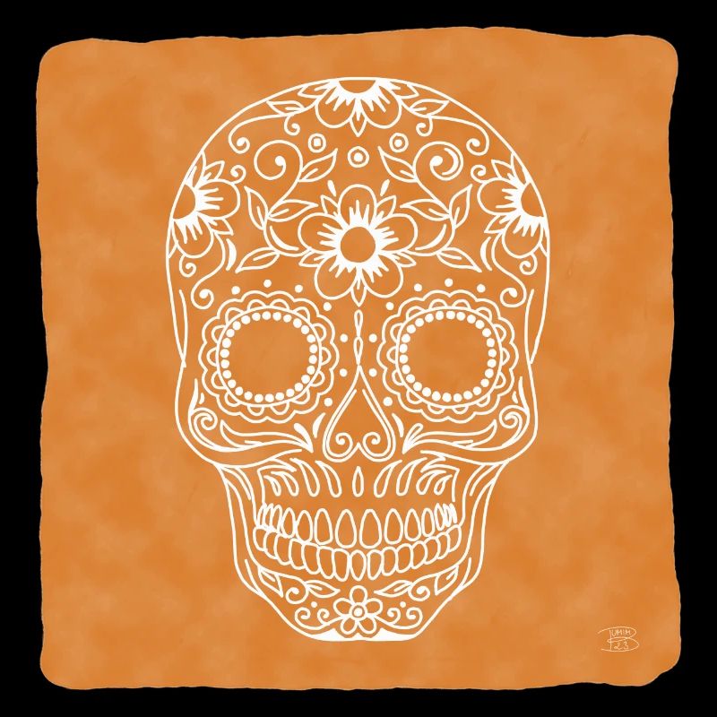 "Skull", boho line art design, series "Halloween"