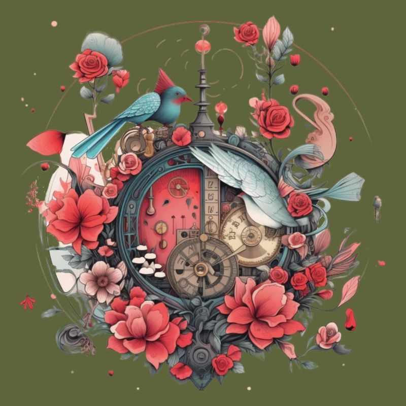 Blumen, Uhr design