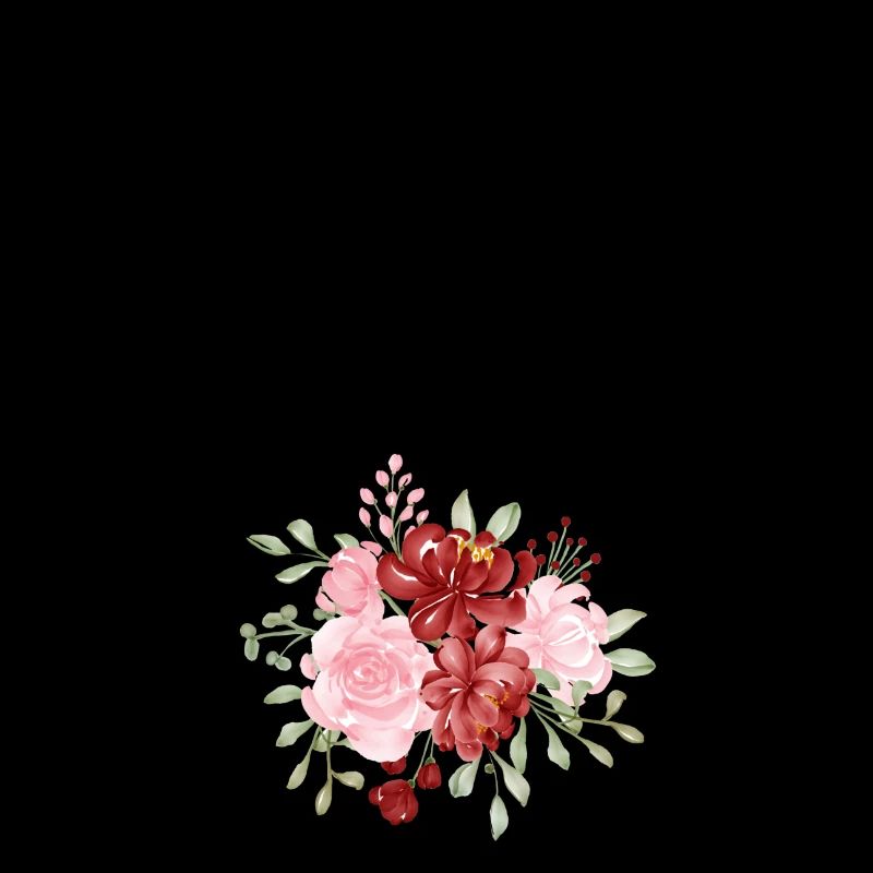 Red Floral U Letter