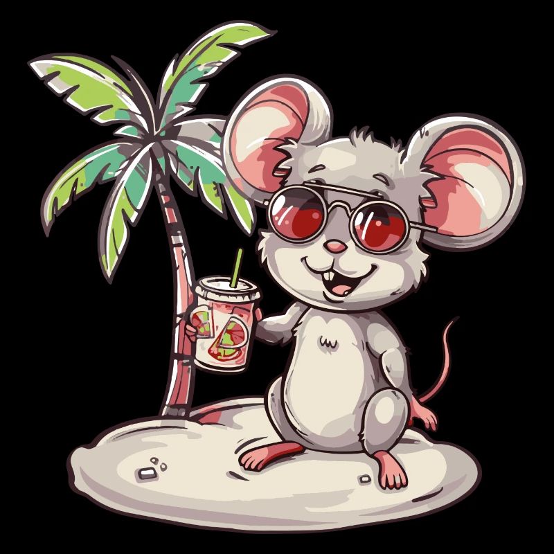 Vacances d’été à la plage à Mouse