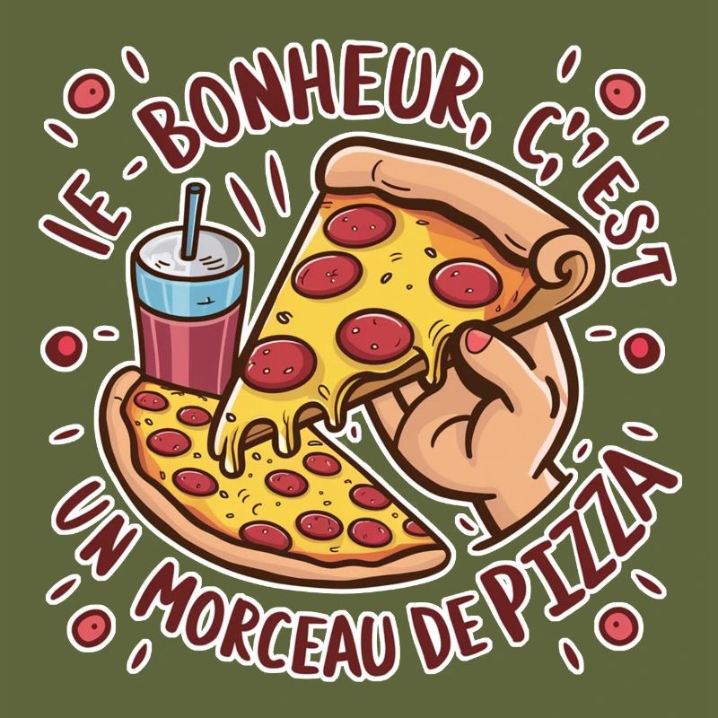 Happiness is pizza