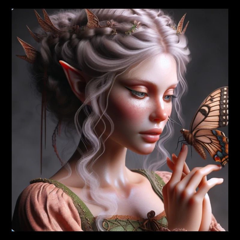 Fairy and butterfly.