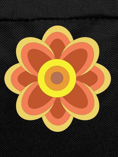Orange Retro Flower