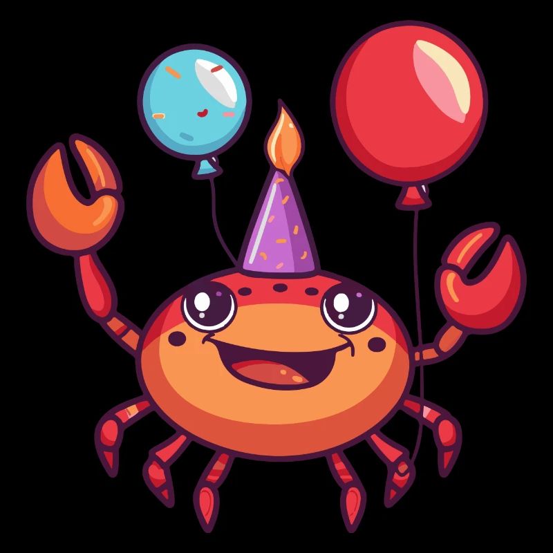 Krebs Krabbe Geburtstag Comic Niedlich