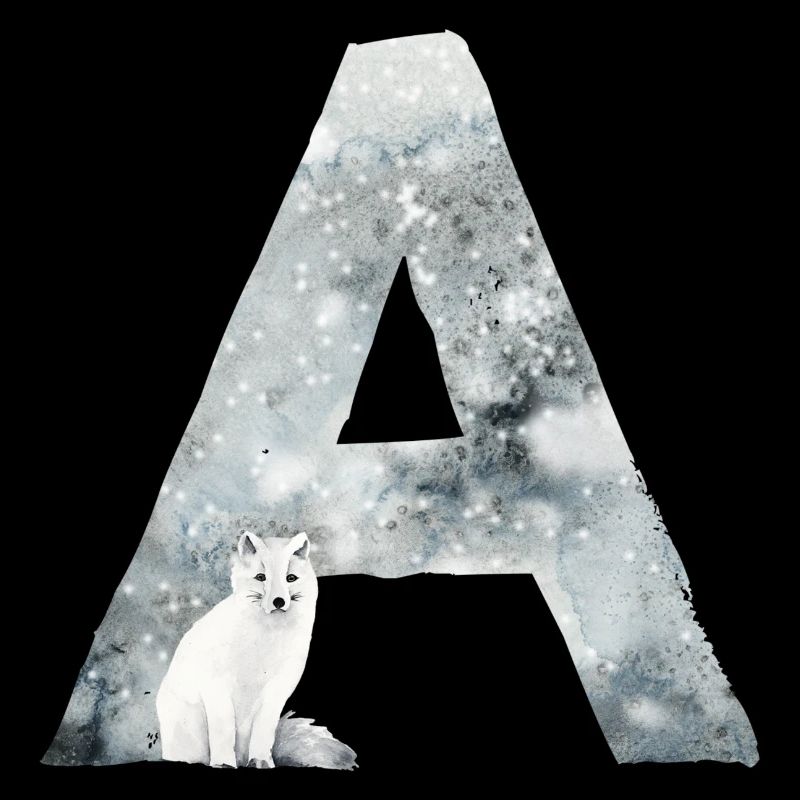 A – dekoratives Schriftzeichen – Winter