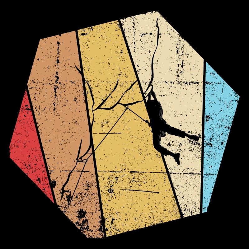 Vintage Bouldern Boulderer Klettern Kletterer