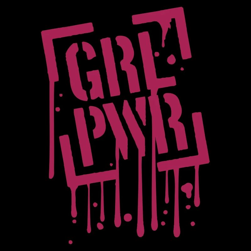 drop graffiti wet square stamp girl power tex