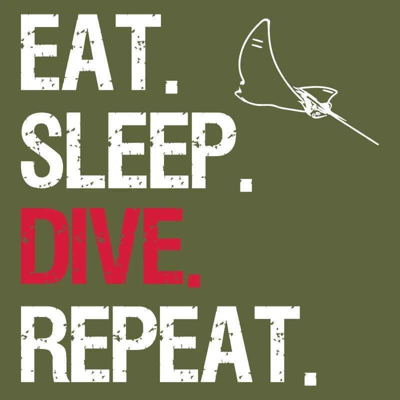 Eat Sleep Dive Repeat - Eagle Rays
