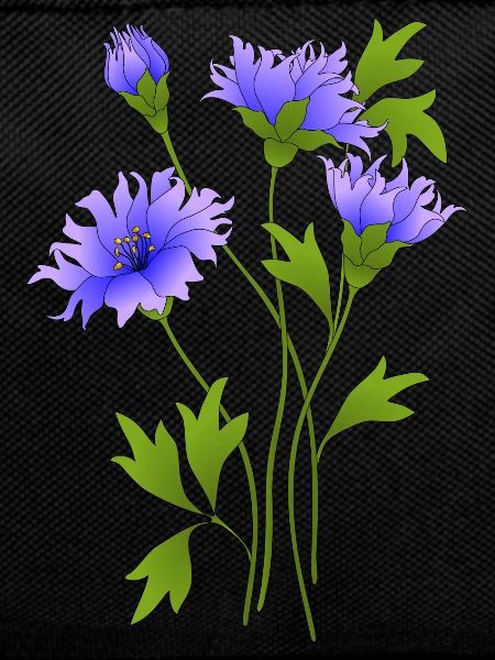 Fleurs bleues