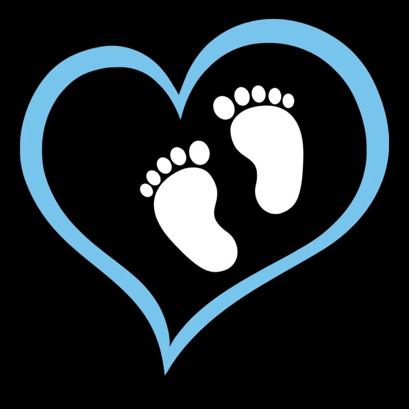 Empreinte de bébé garçon avec cœur