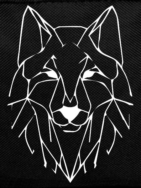 Wolf geometric white