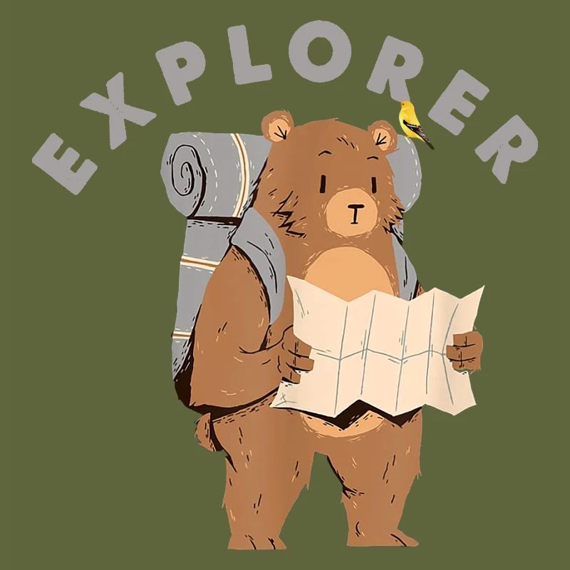 Explorer Backpacking Hiking Bear avec carte